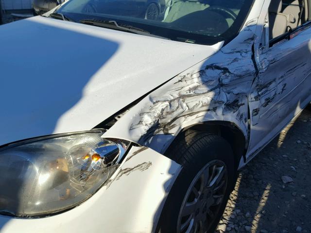 1G1AS18H497161429 - 2009 CHEVROLET COBALT LS WHITE photo 9