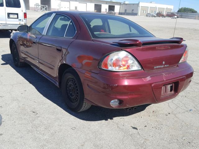 1G2NE52F83C104684 - 2003 PONTIAC GRAND AM S მუქწითელი ფოტო 3