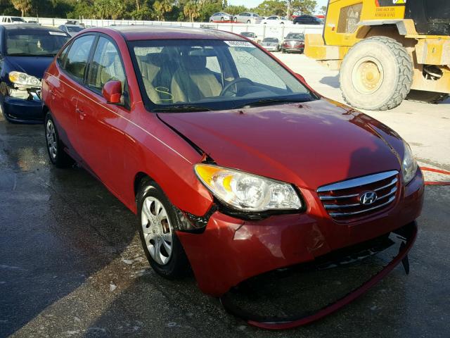 KMHDU4AD8AU899677 - 2010 HYUNDAI ELANTRA BL RED photo 1