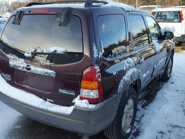 4F2YU08112KM50879 - 2002 MAZDA TRIBUTE LX MAROON photo 4