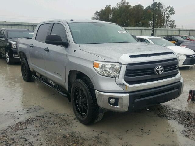 5TFEM5F12EX075594 - 2014 TOYOTA TUNDRA CRE SILVER photo 1