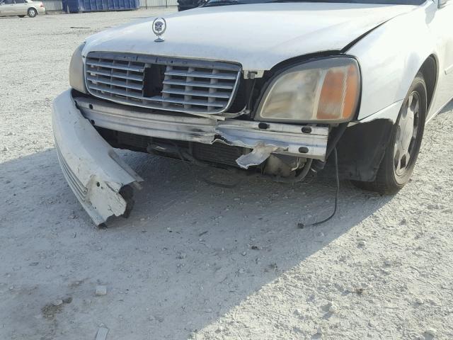 1G6KD54Y01U122056 - 2001 CADILLAC DEVILLE WHITE photo 9