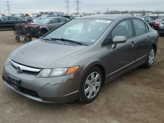 1HGFA16578L003196 - 2008 HONDA CIVIC LX GRAY photo 2