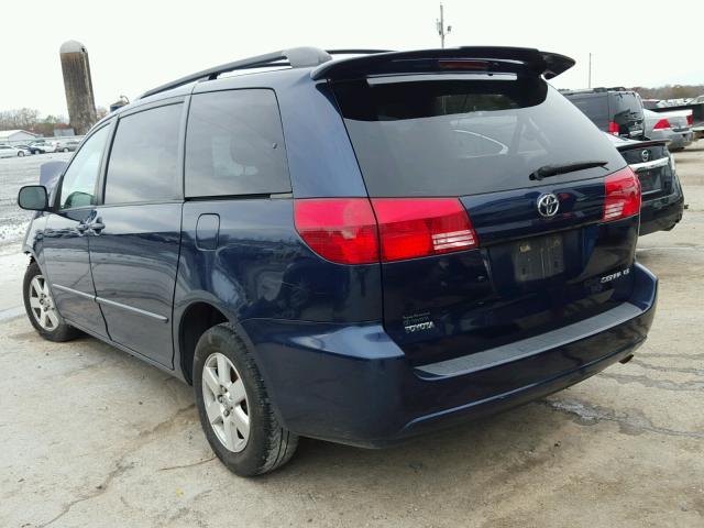 5TDZA23C74S112349 - 2004 TOYOTA SIENNA CE BLUE photo 3