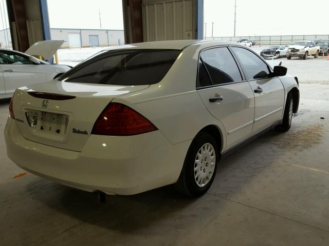 1HGCM56187A141645 - 2007 HONDA ACCORD VAL WHITE photo 4