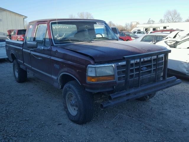 1FTEX14Y5TKA01340 - 1996 FORD F150 MAROON photo 1