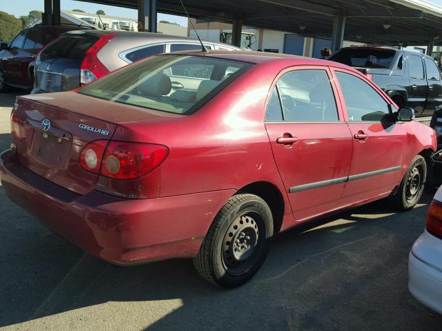 1NXBR32E97Z808788 - 2007 TOYOTA COROLLA CE RED photo 4