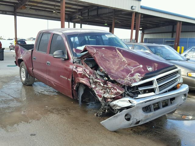 1B7HL48X82S685861 - 2002 DODGE DAKOTA QUA BURGUNDY photo 1