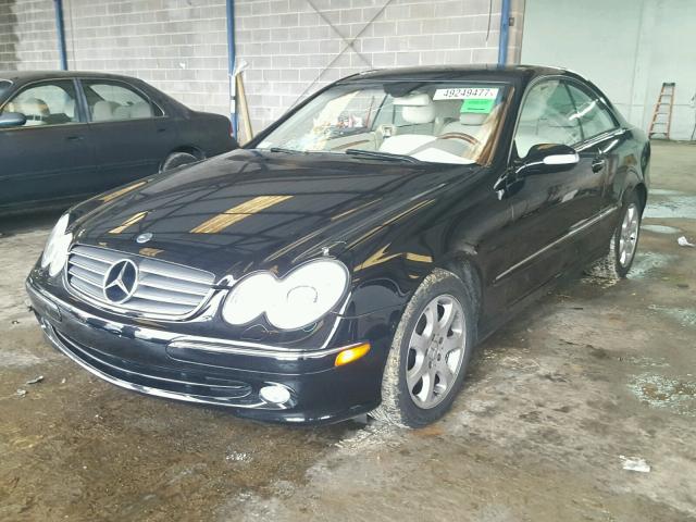 WDBTJ65J75F159213 - 2005 MERCEDES-BENZ CLK 320C BLACK photo 2