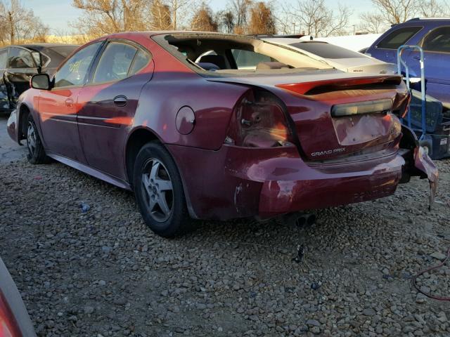 2G2WP522241269939 - 2004 PONTIAC GRAND PRIX MAROON photo 3