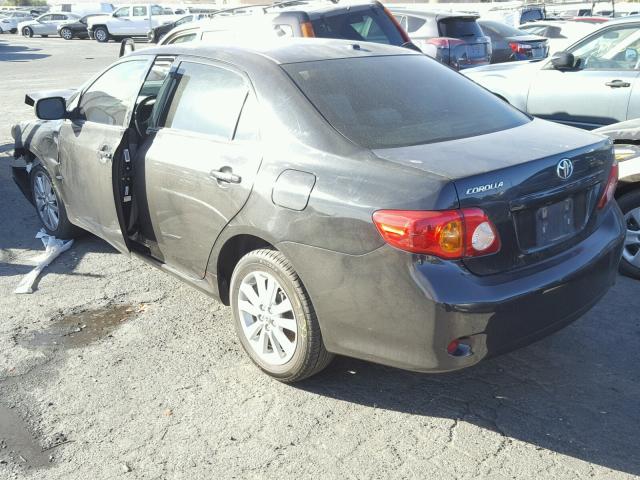 1NXBU40E39Z039974 - 2009 TOYOTA COROLLA BA BLACK photo 3