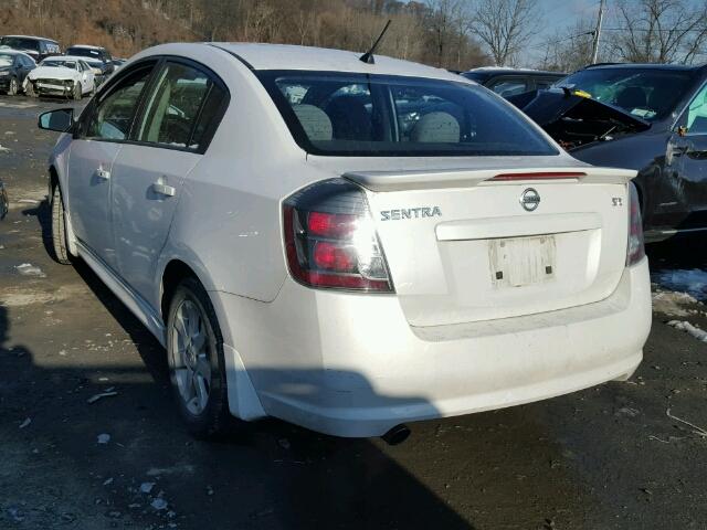 3N1AB6AP4BL627905 - 2011 NISSAN SENTRA 2.0 WHITE photo 3