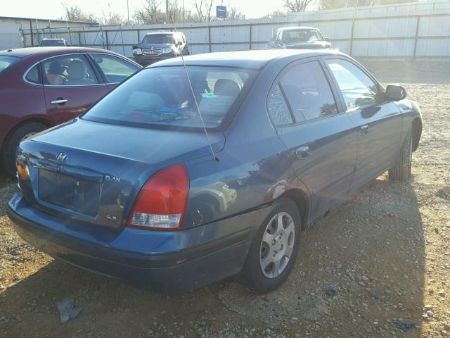 KMHDN45D23U556924 - 2003 HYUNDAI ELANTRA GL TEAL photo 4