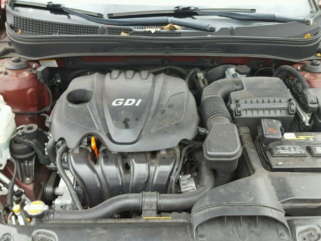 5NPEB4AC2BH065437 - 2011 HYUNDAI SONATA GLS RED photo 7