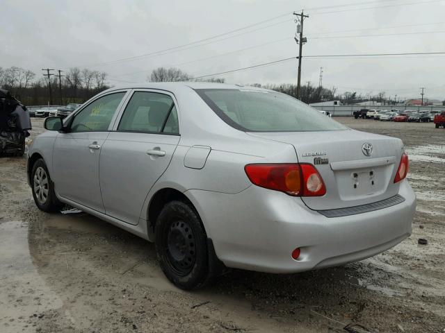 JTDBL40E899031458 - 2009 TOYOTA COROLLA BA SILVER photo 3