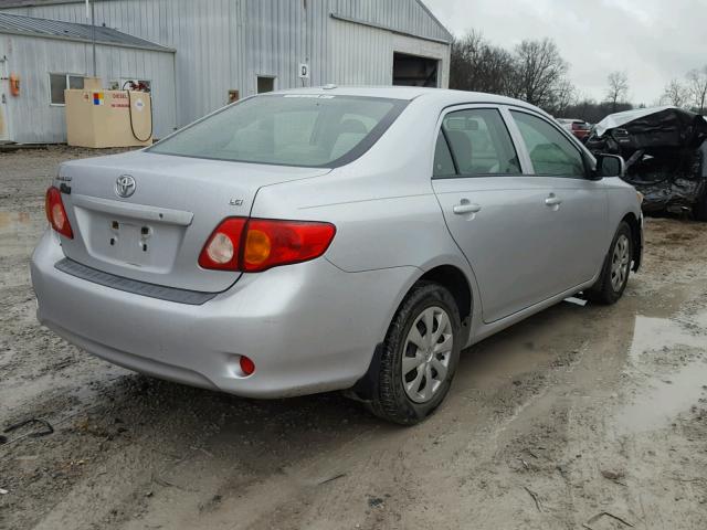 JTDBL40E899031458 - 2009 TOYOTA COROLLA BA SILVER photo 4