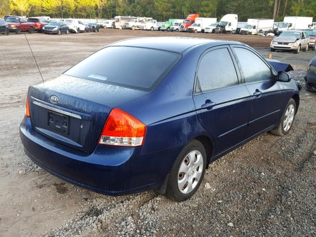 KNAFE221495599897 - 2009 KIA SPECTRA EX BLUE photo 4