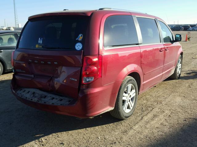 2D4RN5DG6BR697330 - 2011 DODGE GRAND CARA MAROON photo 4