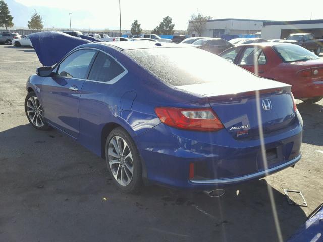 1HGCT2B89DA008750 - 2013 HONDA ACCORD EXL BLUE photo 3