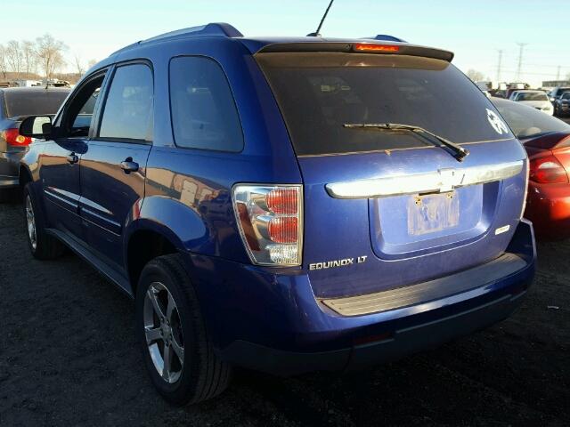 2CNDL63F776049558 - 2007 CHEVROLET EQUINOX LT BLUE photo 3