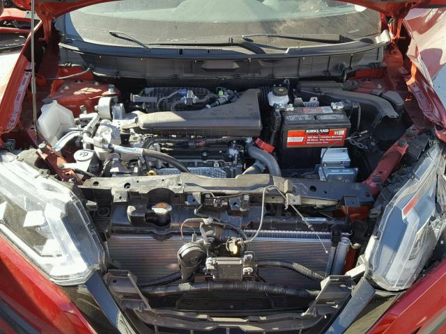 5N1AT2MT9HC876342 - 2017 NISSAN ROGUE S RED photo 7