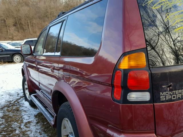 JA4MT41RXYP050639 - 2000 MITSUBISHI MONTERO SP BURGUNDY photo 3