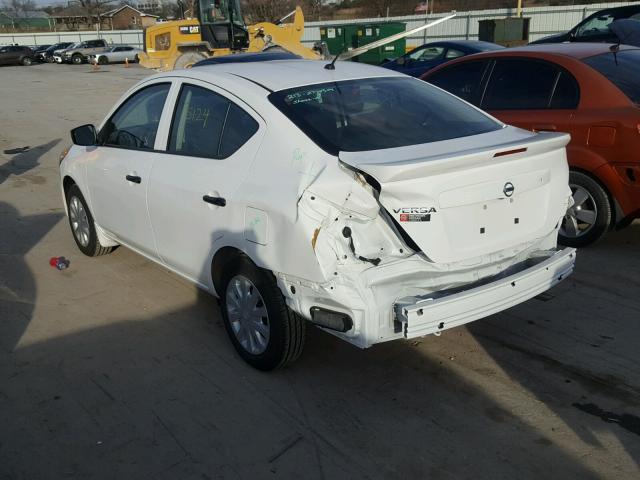 3N1CN7AP9HL850178 - 2017 NISSAN VERSA S WHITE photo 3