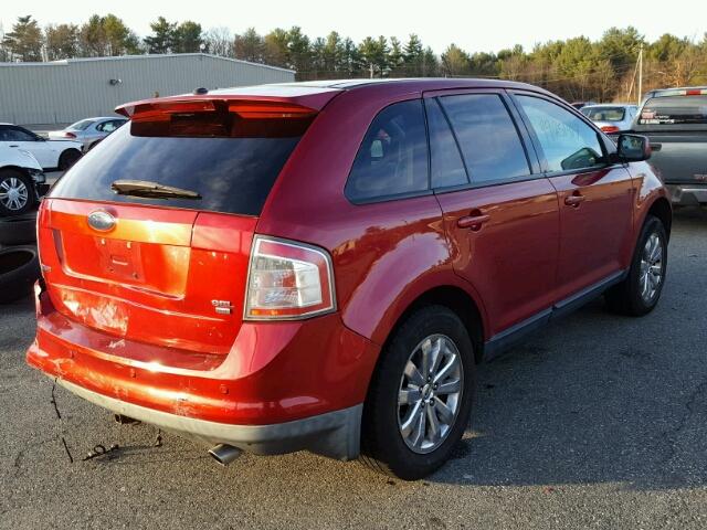 2FMDK49C47BA25598 - 2007 FORD EDGE SEL P RED photo 4