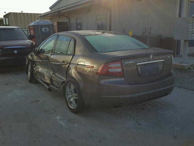 19UUA66297A011160 - 2007 ACURA TL SILVER photo 3