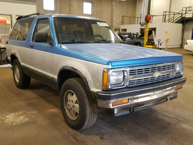 1GNCT18ZXM0116624 - 1991 CHEVROLET BLAZER S10 BLUE photo 1