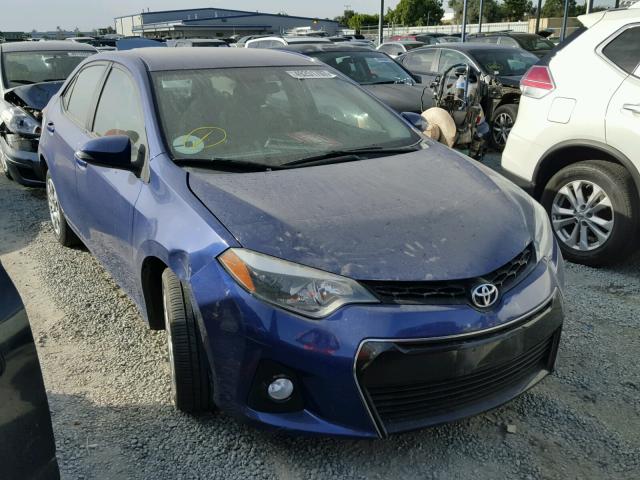 5YFBURHEXEP056087 - 2014 TOYOTA COROLLA L BLUE photo 1