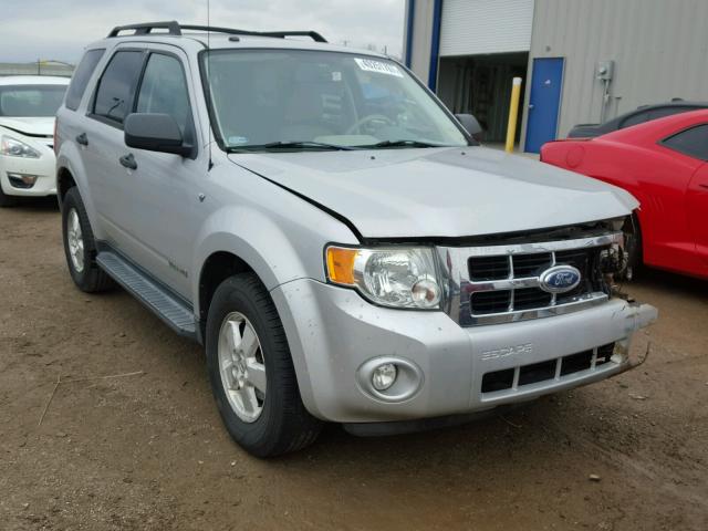 1FMCU03178KA14222 - 2008 FORD ESCAPE XLT SILVER photo 1