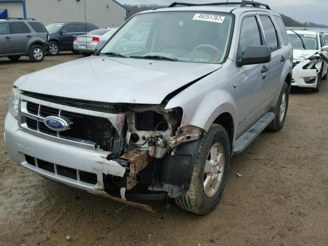 1FMCU03178KA14222 - 2008 FORD ESCAPE XLT SILVER photo 2