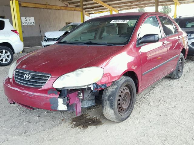 JTDBR32E152063564 - 2005 TOYOTA COROLLA CE RED photo 2