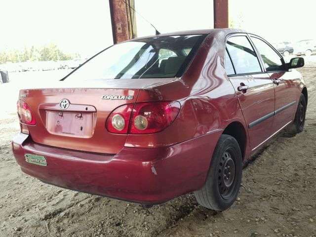 JTDBR32E152063564 - 2005 TOYOTA COROLLA CE RED photo 4