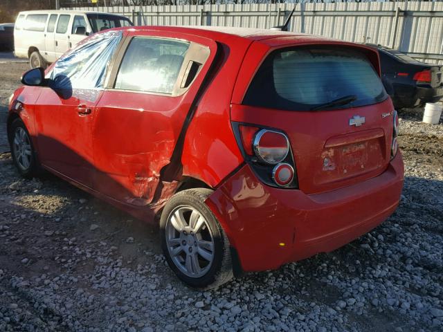 1G1JC6SHXC4115020 - 2012 CHEVROLET SONIC LT RED photo 3