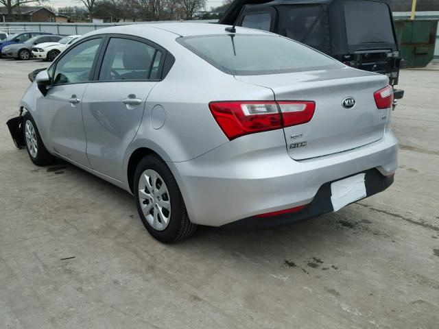 KNADM4A36G6597651 - 2016 KIA RIO LX SILVER photo 3