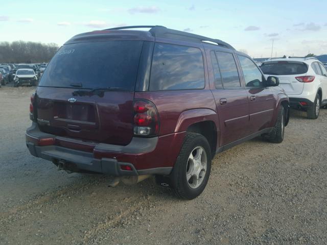 1GNET16S556145798 - 2005 CHEVROLET TRAILBLAZE MAROON photo 4