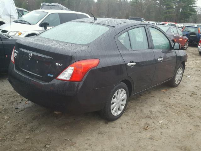 3N1CN7AP7CL847630 - 2012 NISSAN VERSA S BLACK photo 4