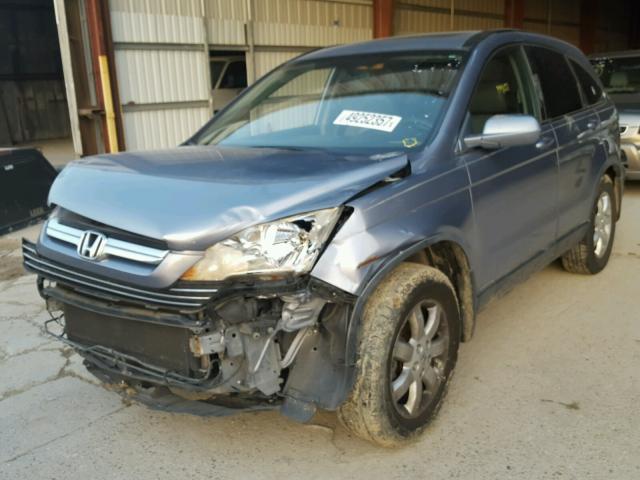 JHLRE38778C037068 - 2008 HONDA CR-V EXL BLUE photo 2