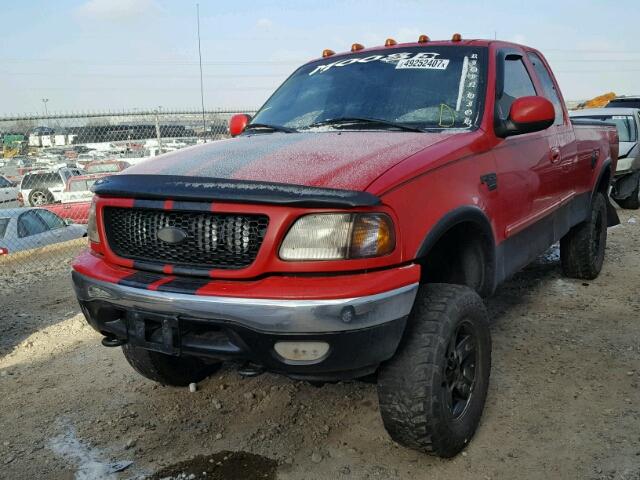 2FTRX18L8XCA23407 - 1999 FORD F150 RED photo 2