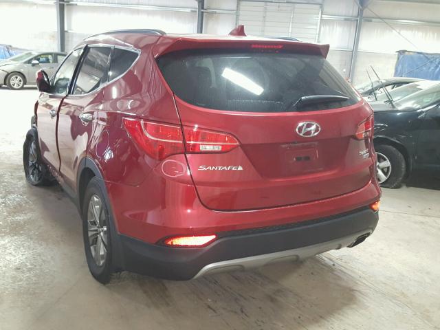 5XYZUDLB4EG160397 - 2014 HYUNDAI SANTA FE S MAROON photo 3