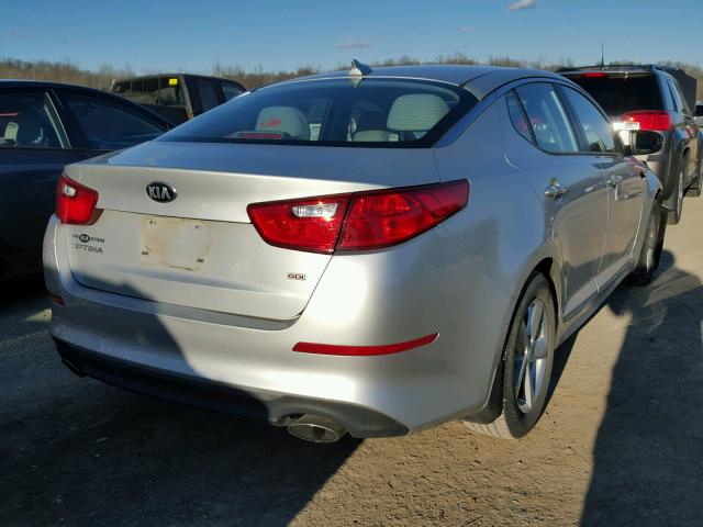 KNAGM4A79E5469066 - 2014 KIA OPTIMA LX SILVER photo 4