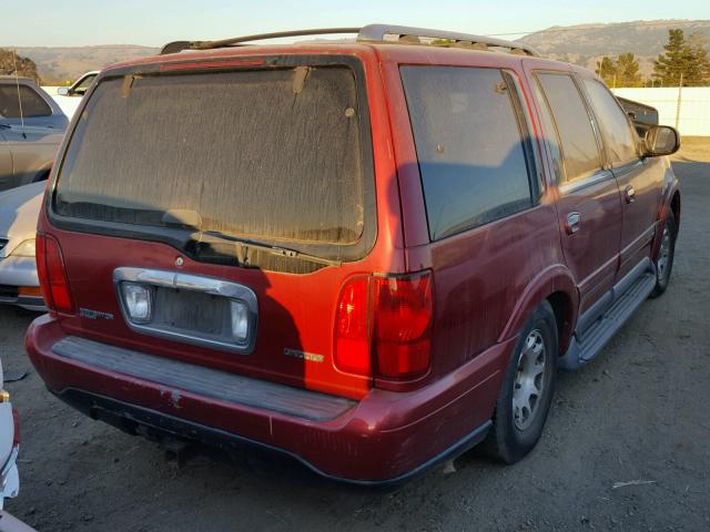 5LMRU27A8XLJ35573 - 1999 LINCOLN NAVIGATOR წითელი ფოტო 4