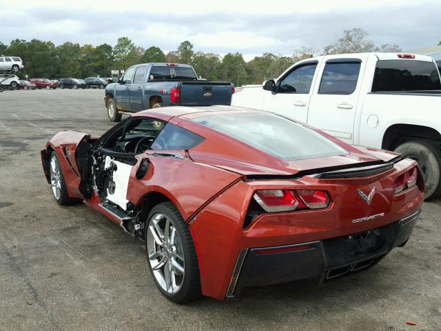 1G1YB2D71F5111628 - 2015 CHEVROLET CORVETTE S ORANGE photo 3