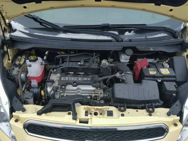 KL8CD6S95DC576986 - 2013 CHEVROLET SPARK 1LT Желтый фото 7