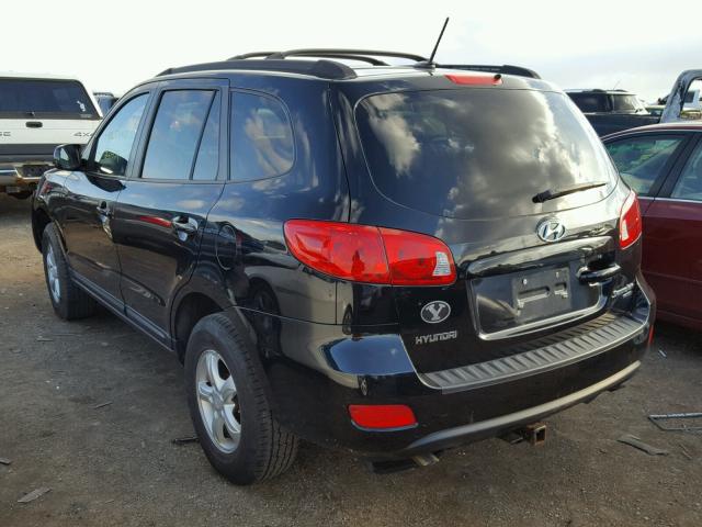 5NMSG73D28H211854 - 2008 HYUNDAI SANTA FE G BLACK photo 3