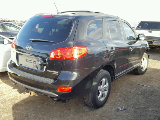 5NMSG73D28H211854 - 2008 HYUNDAI SANTA FE G BLACK photo 4