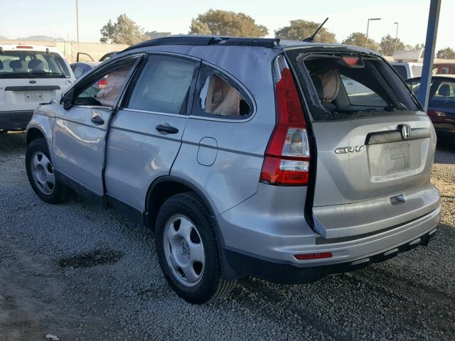 5J6RE3H30BL031284 - 2011 HONDA CR-V LX GRAY photo 3