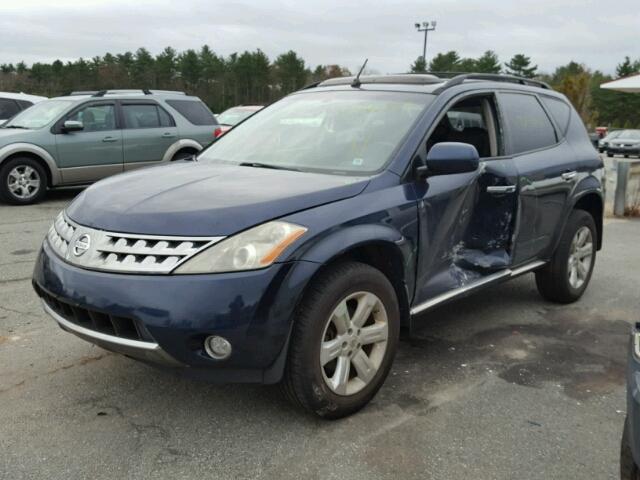 JN8AZ08W97W627021 - 2007 NISSAN MURANO SL BLUE photo 2